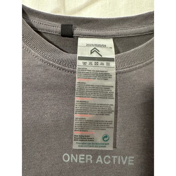 Oner Active Gray 100% Cotton T-Shirt Size Small - Picture 4 of 6